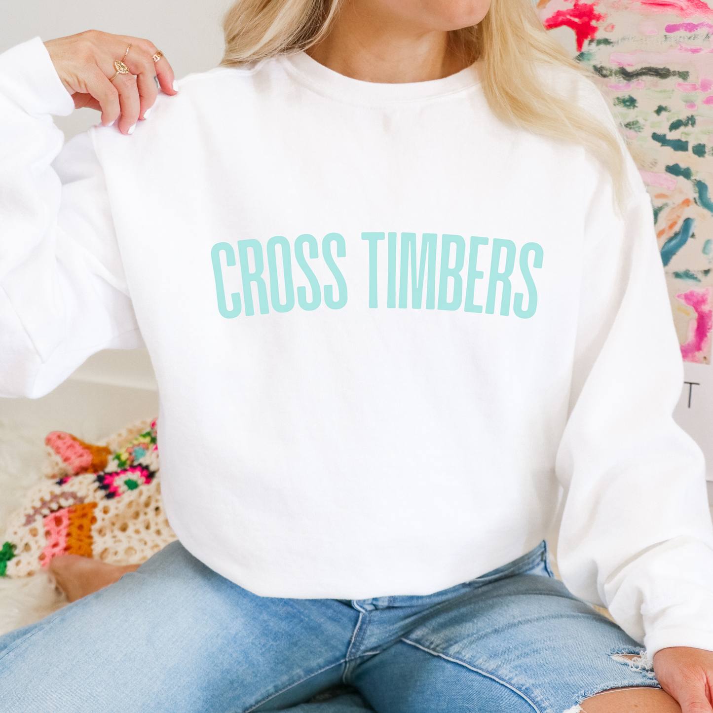 Cross Timbers Mint Puff Tees/Sweatshirts (20% off at check out)