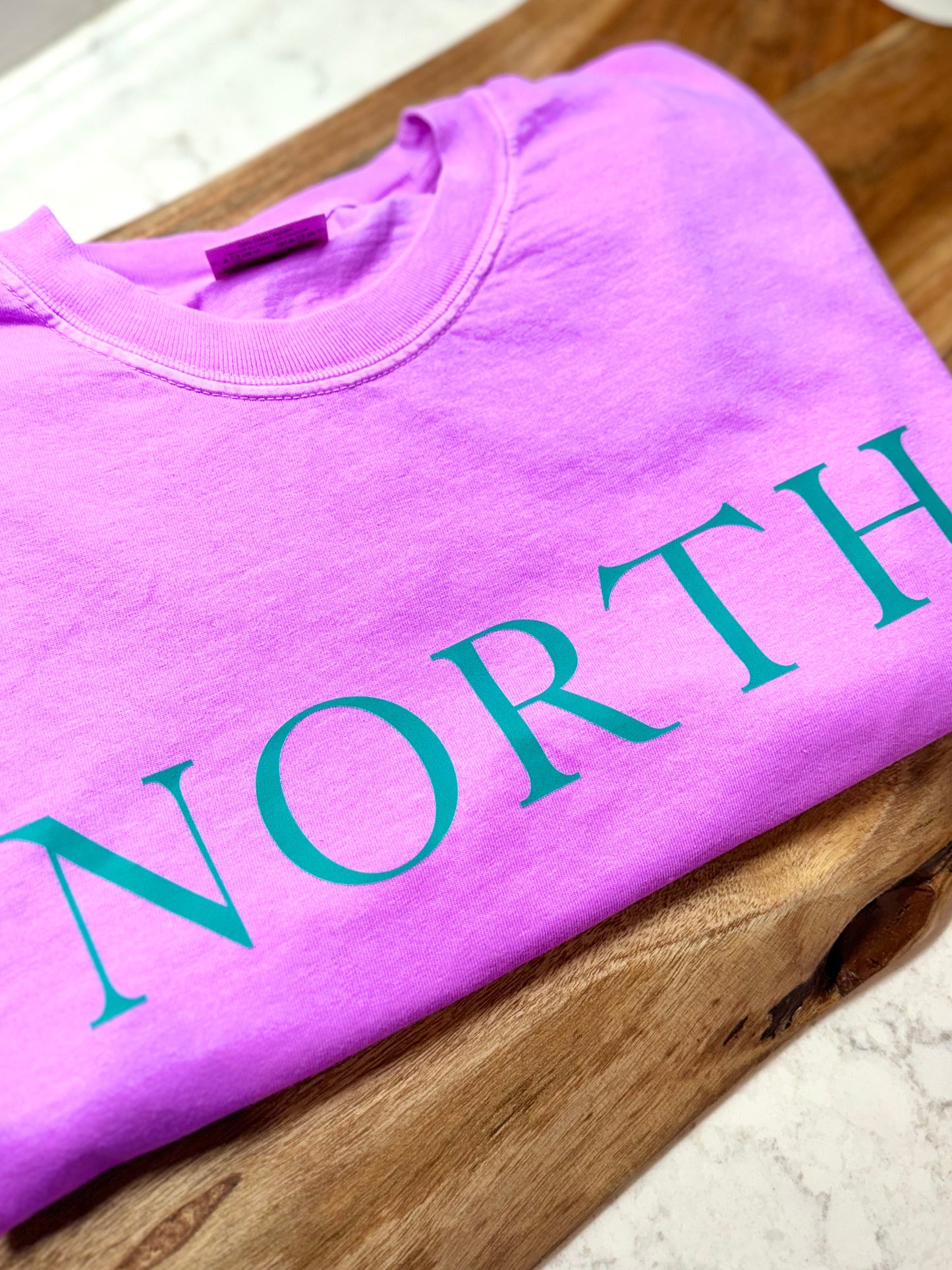 North CC Tee- Neon Purple (Comfort Colors)