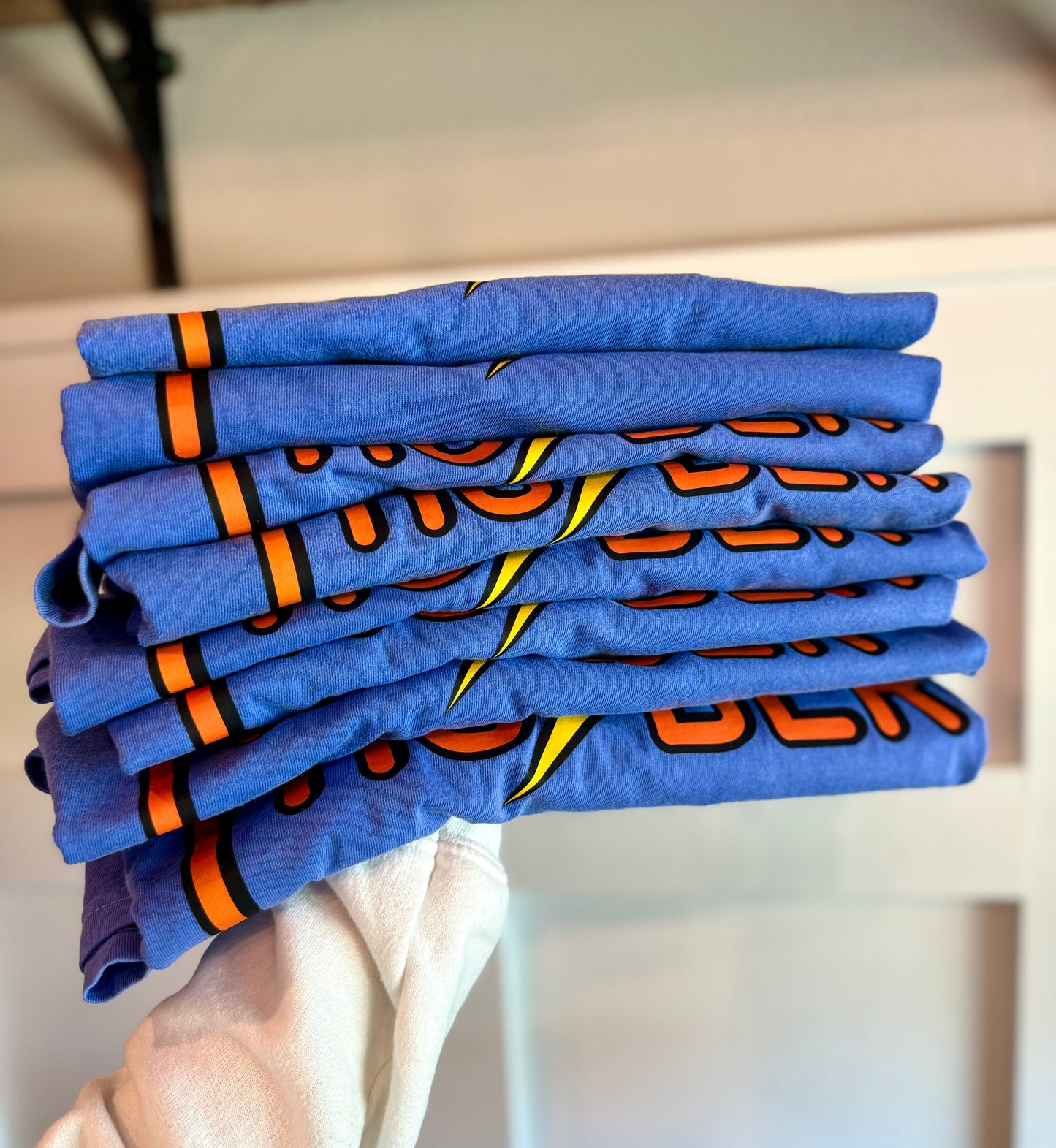 Thunder Up Tee- Flo Blue