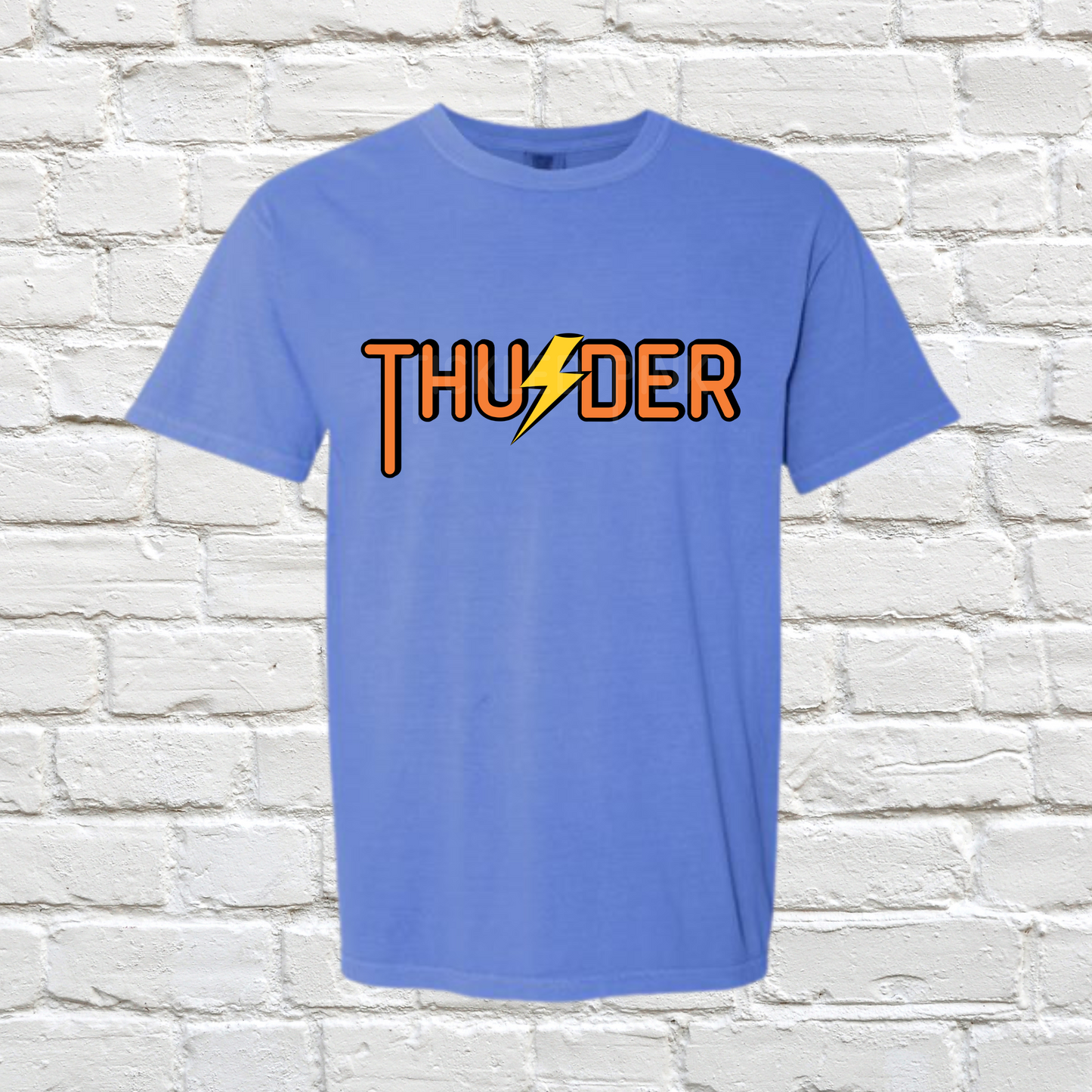 Thunder Up Tee- Flo Blue