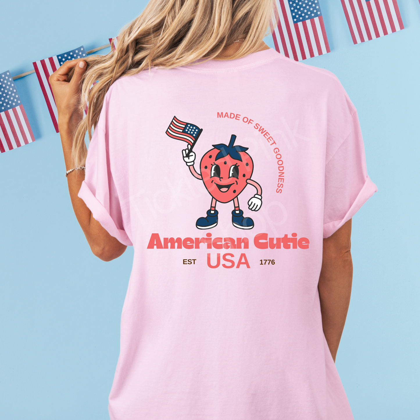 Patriotic Strawberry Cutie CC Tee-2 Colors (Youth/Adult)