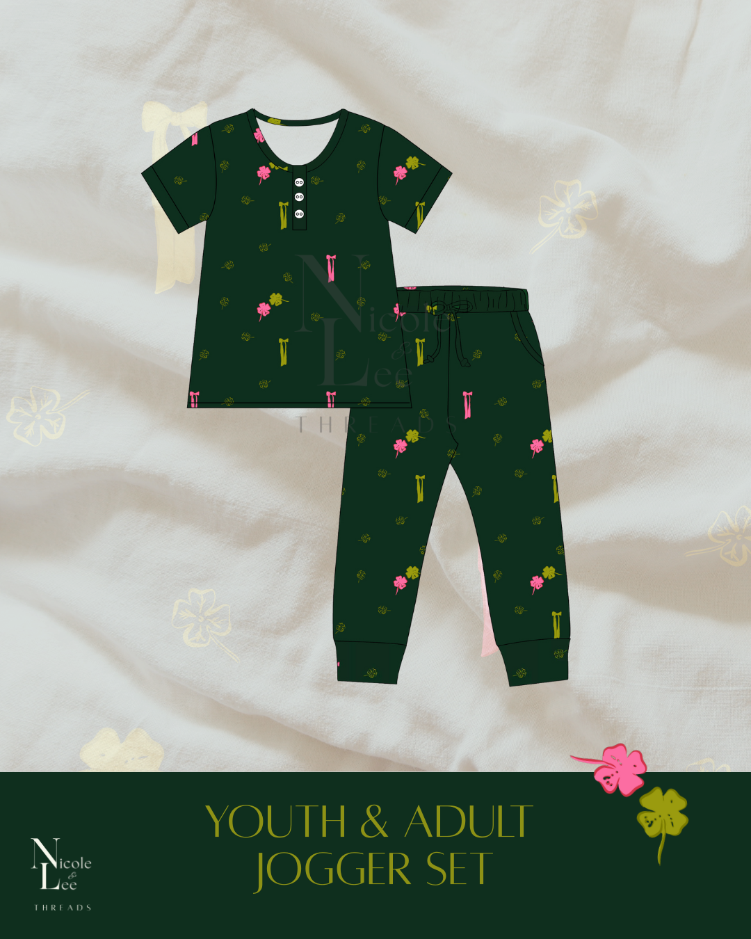 Lucky Clover Adult/Youth Jogger Set (Only Available for Pre-Orders)