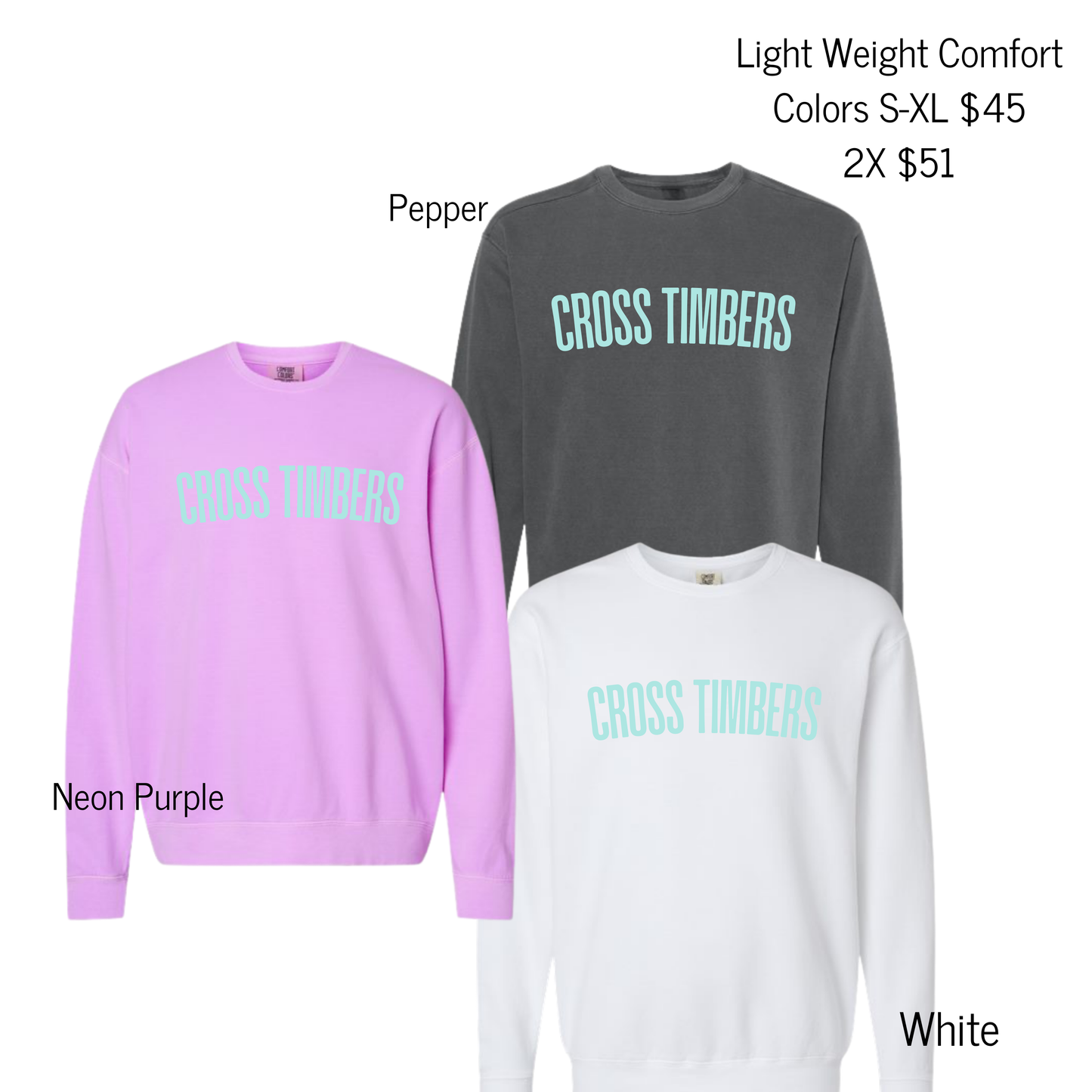 Cross Timbers Mint Puff Tees/Sweatshirts (20% off at check out)