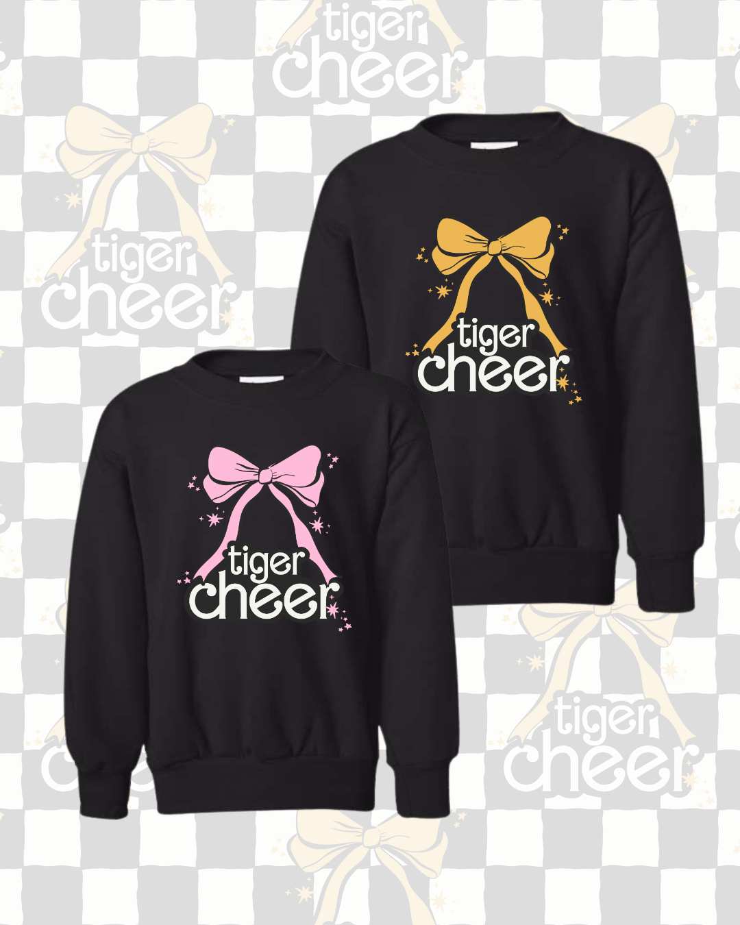 Tiger Cheer Sweatshirt Youth/Adult (Available in 3 Colors)