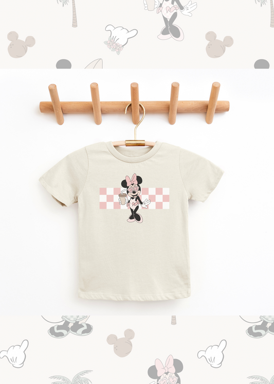 Checkered Girl Mouse Surf Shirt