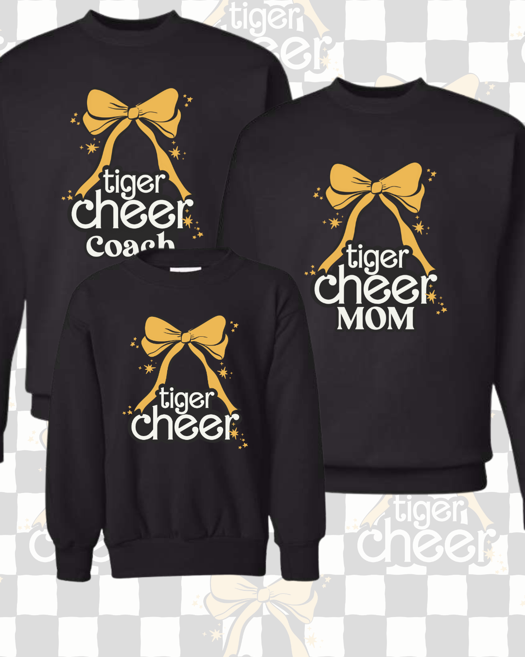 Tiger Cheer Sweatshirt Youth/Adult (Available in 3 Colors)