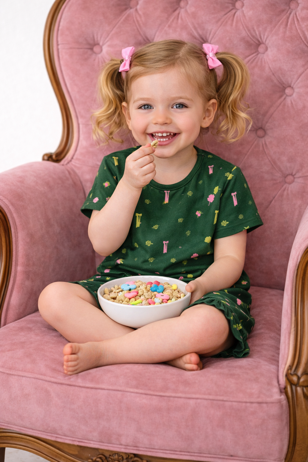 Lucky Clover Toddler Ruffle Shorts Set