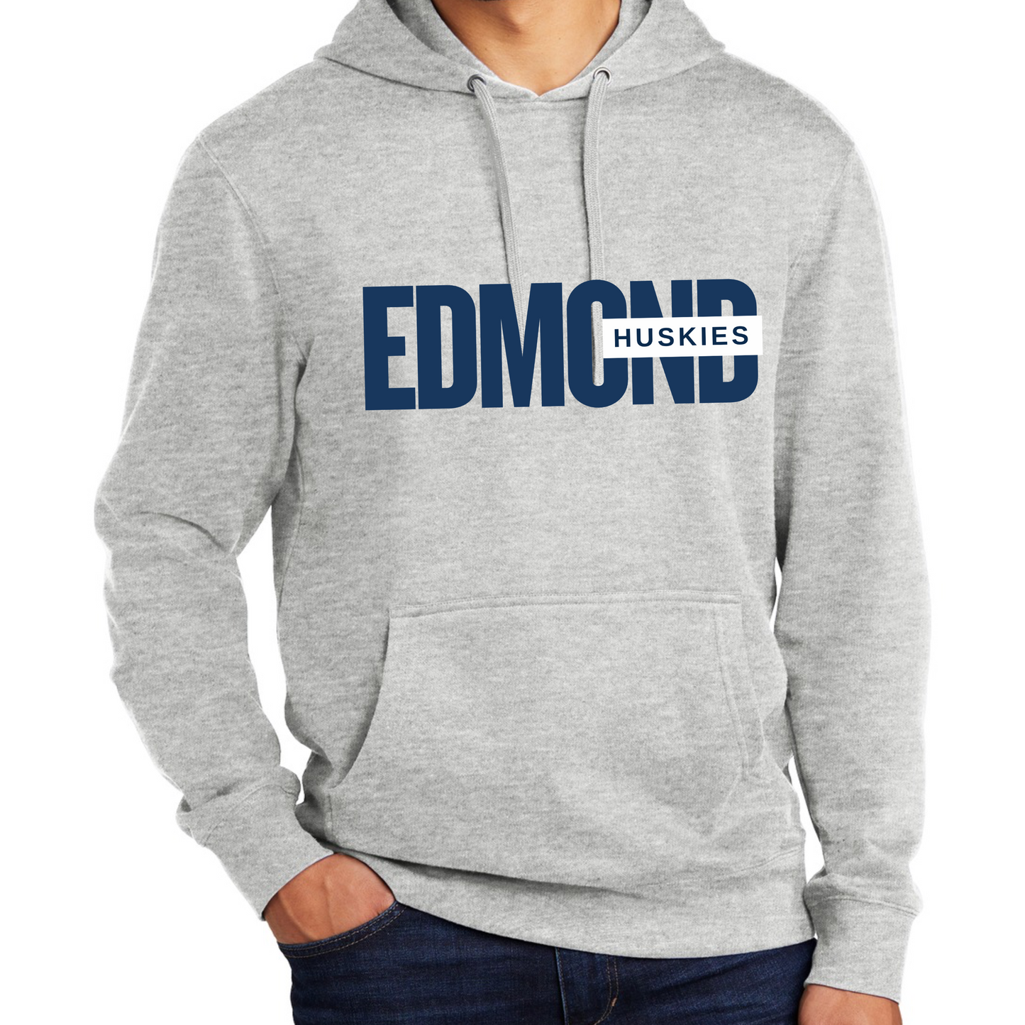 Edmond Huskies Adult Hoodie- (Grey/Navy Options)