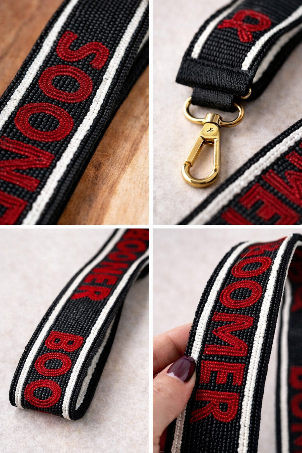 Boomer Sooner Beaded Purse Strap