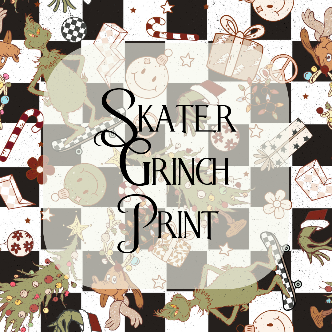 Skater Grinch Tumbler Print