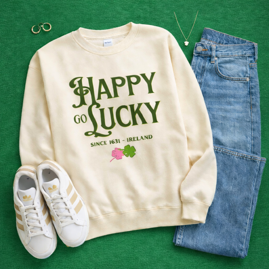 Happy Go Lucky Sweatshirt- Adult