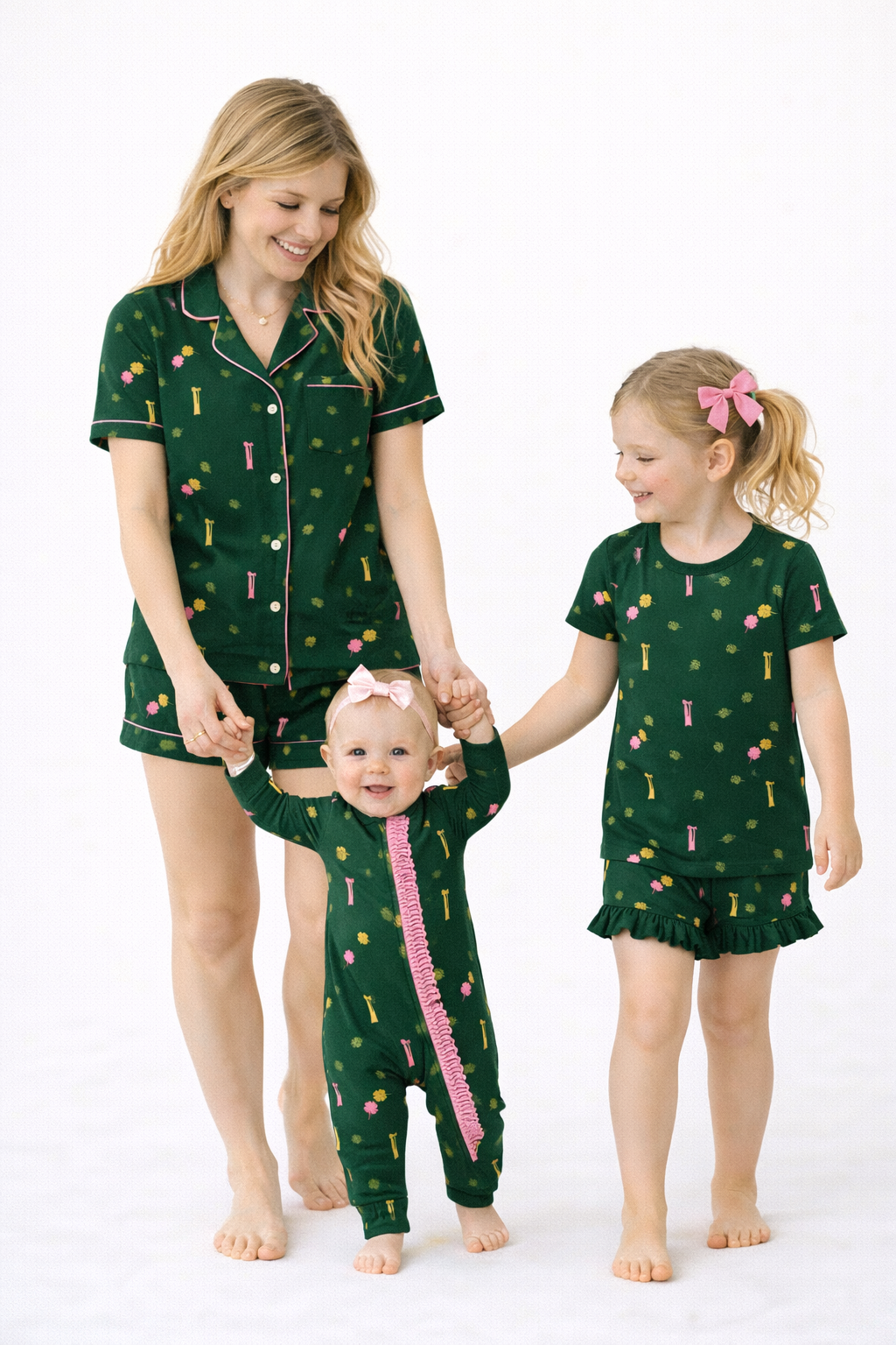 Lucky Clover Infant Zipper Onsie