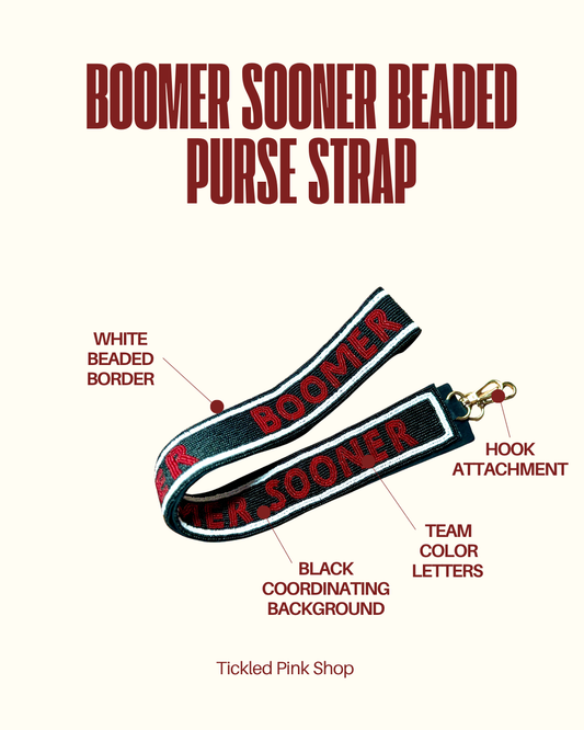 Boomer Sooner Beaded Purse Strap