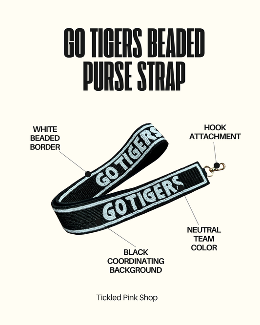 Go Tigers Beaded Purse Strap