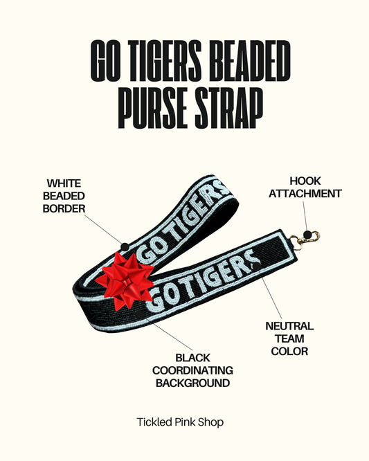 Go Tigers Beaded Purse Strap