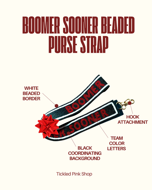 Boomer Sooner Beaded Purse Strap