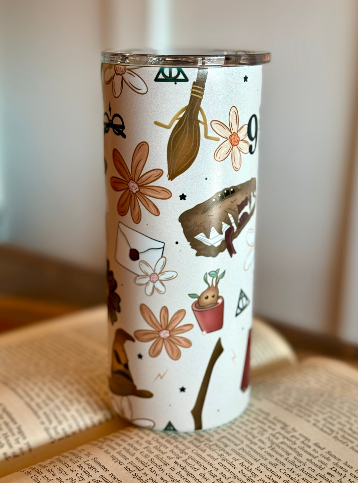 Retro Magical Books Tumbler (Multi-Sizes Available)