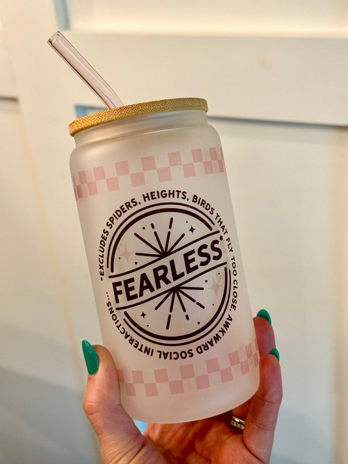 Fearless Frosted Glass Cup