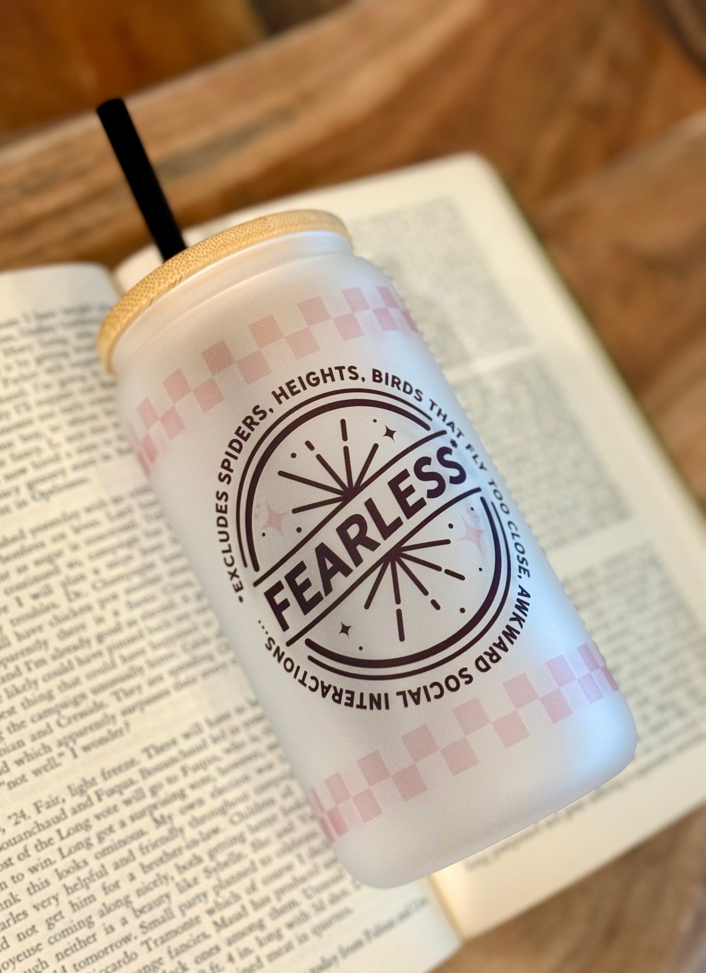 Fearless Frosted Glass Cup