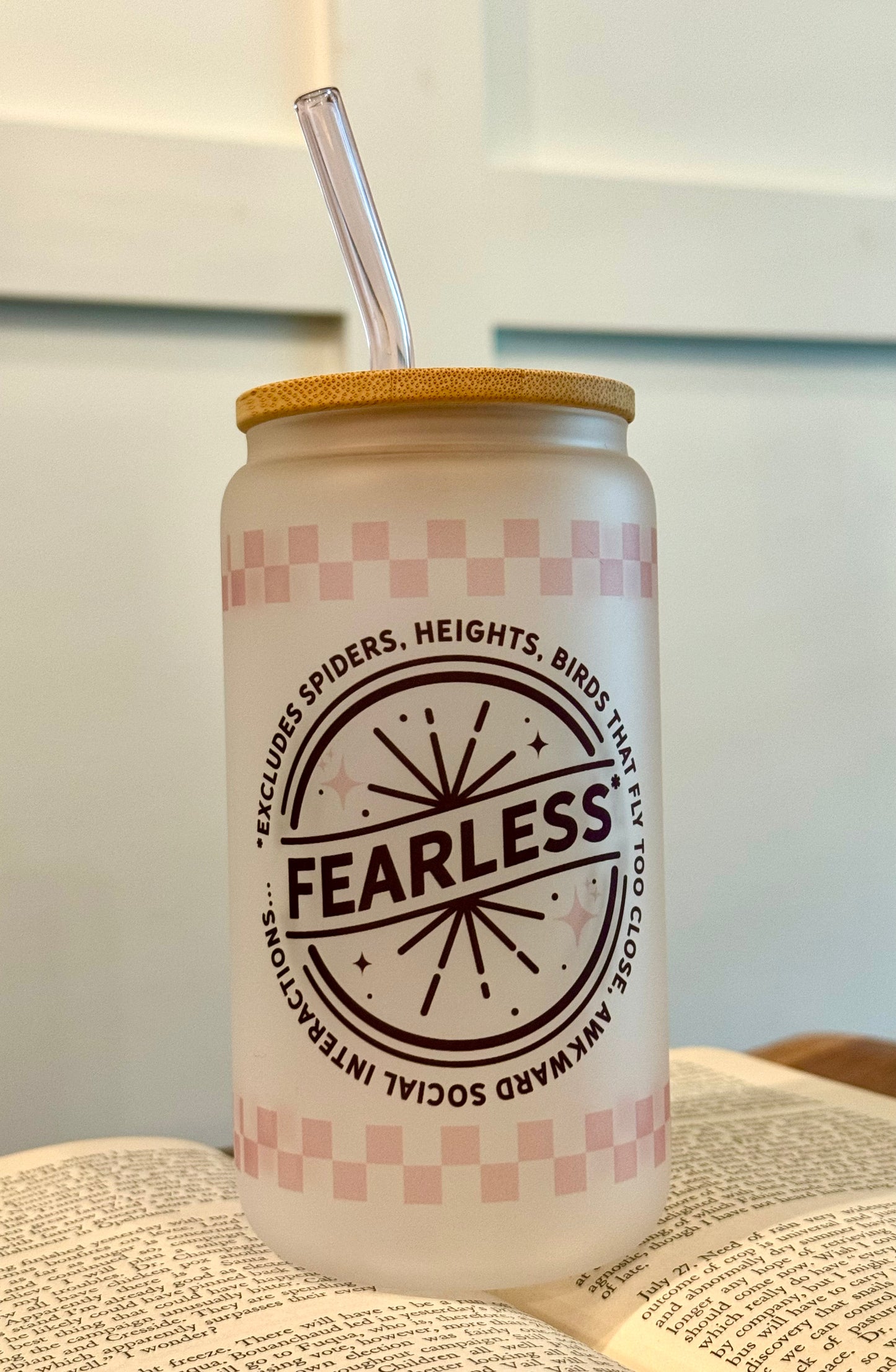 Fearless Frosted Glass Cup