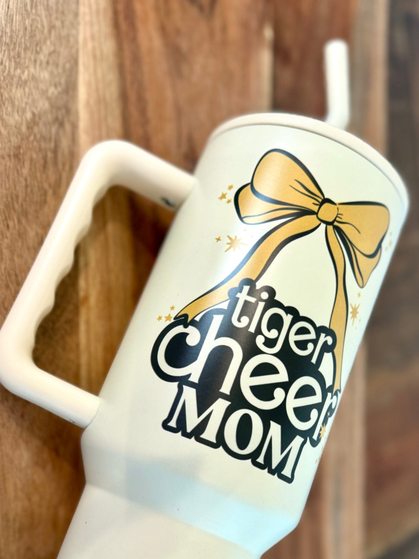 40oz Tiger Cheer Mom Tumbler