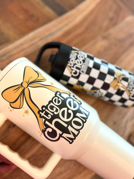 40oz Tiger Cheer Mom Tumbler