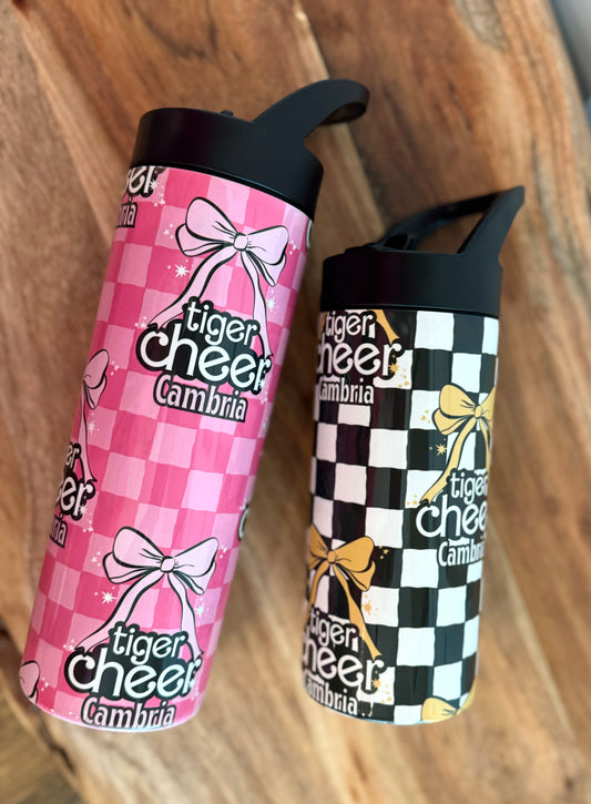 Tiger Cheer Tumblers (3 Color Options) (Multi-Sizes Available)