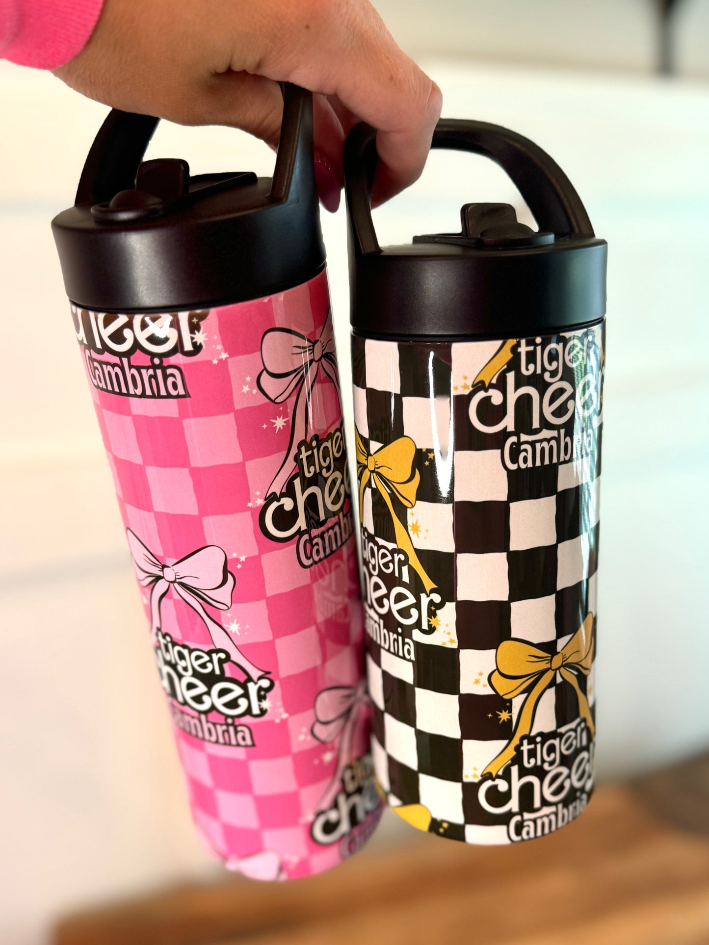 Tiger Cheer Tumblers (3 Color Options) (Multi-Sizes Available)