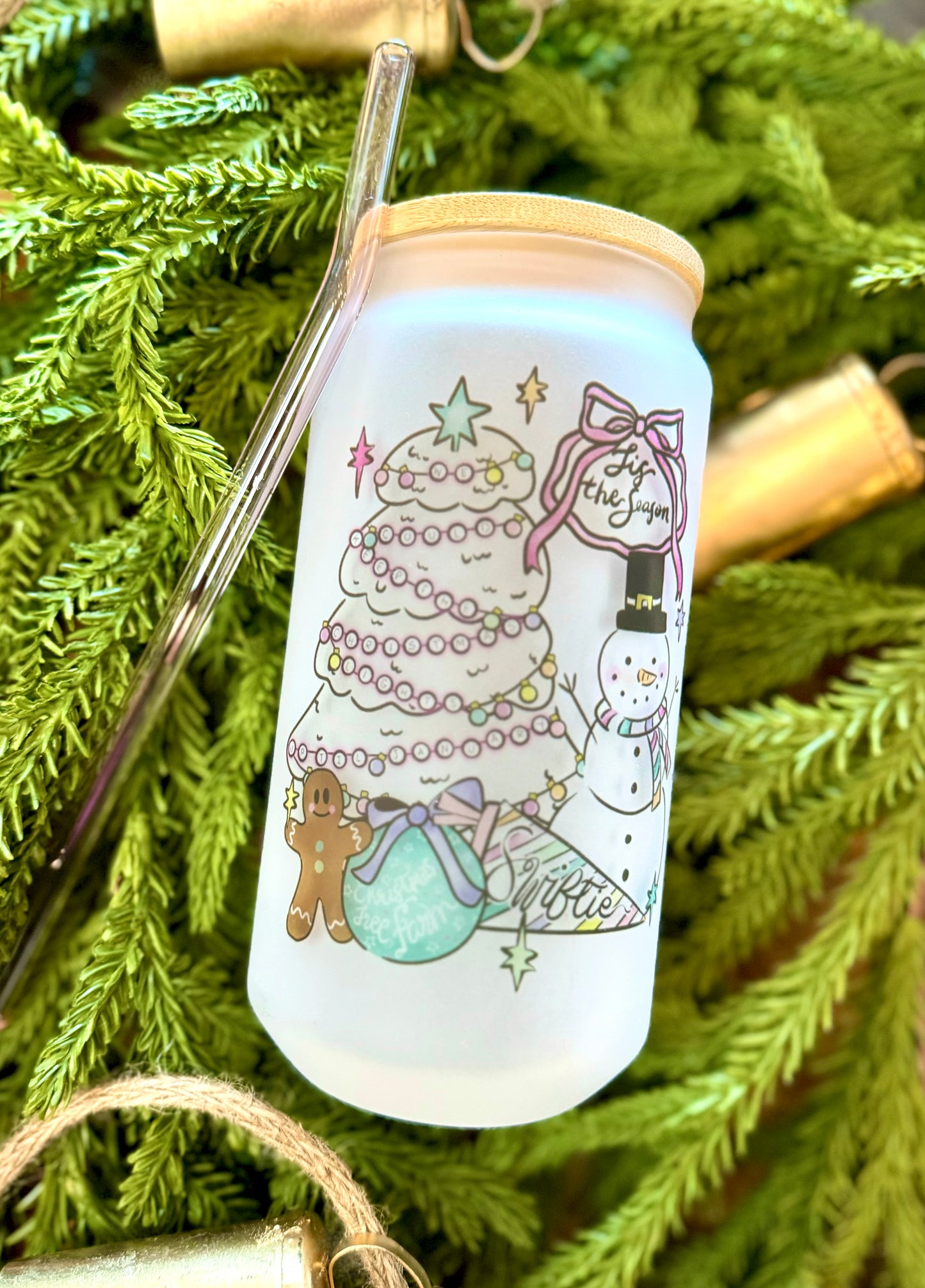 Swiftie Christmas Frosted Glass