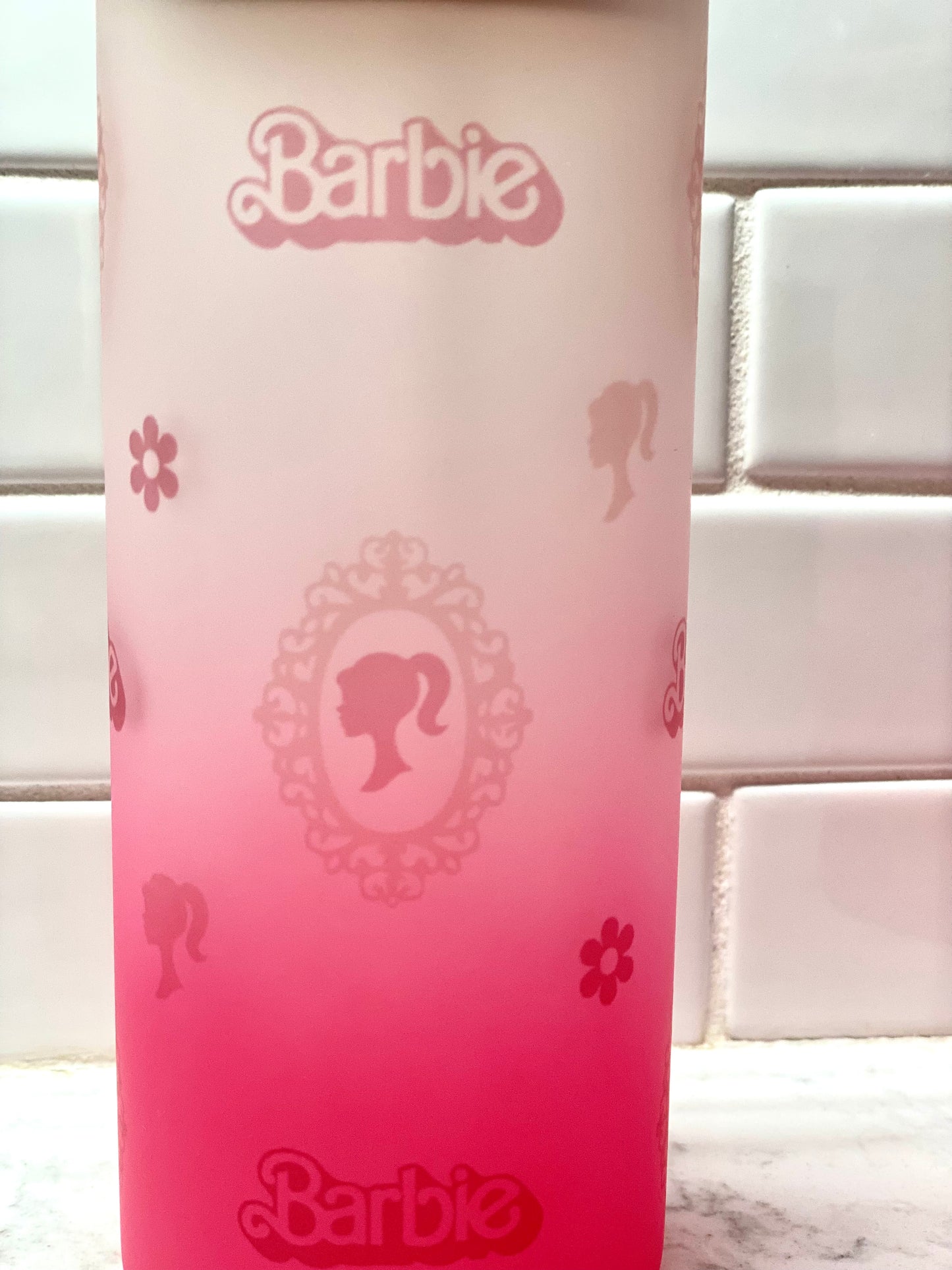 Retro Barbie Glass Cup