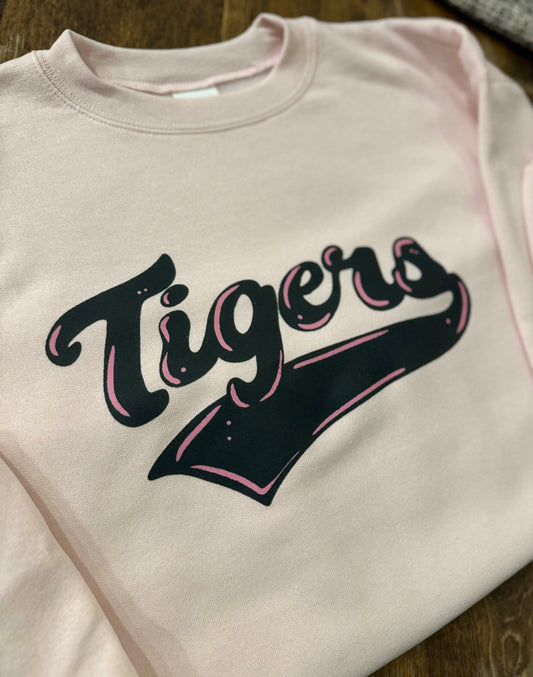 Pink Classic Tigers Adult Sweatshirt (3 Colors Available)