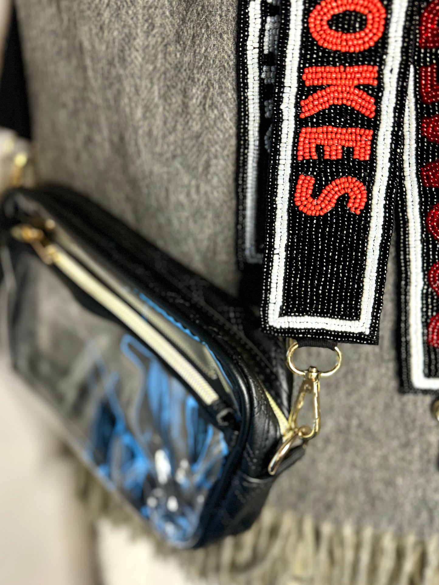 Go Pokes Beaded Purse Strap