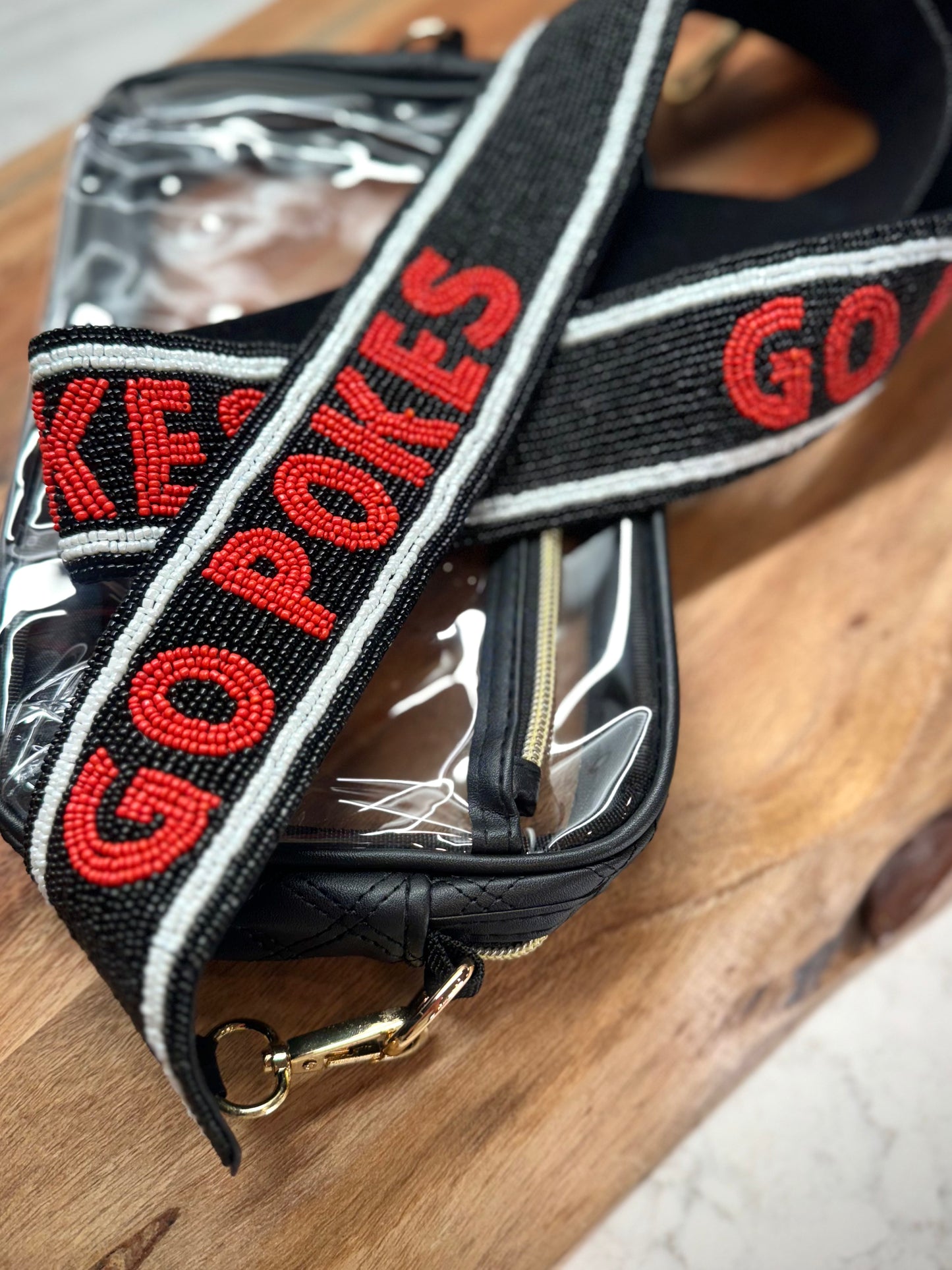 Go Pokes Beaded Purse Strap