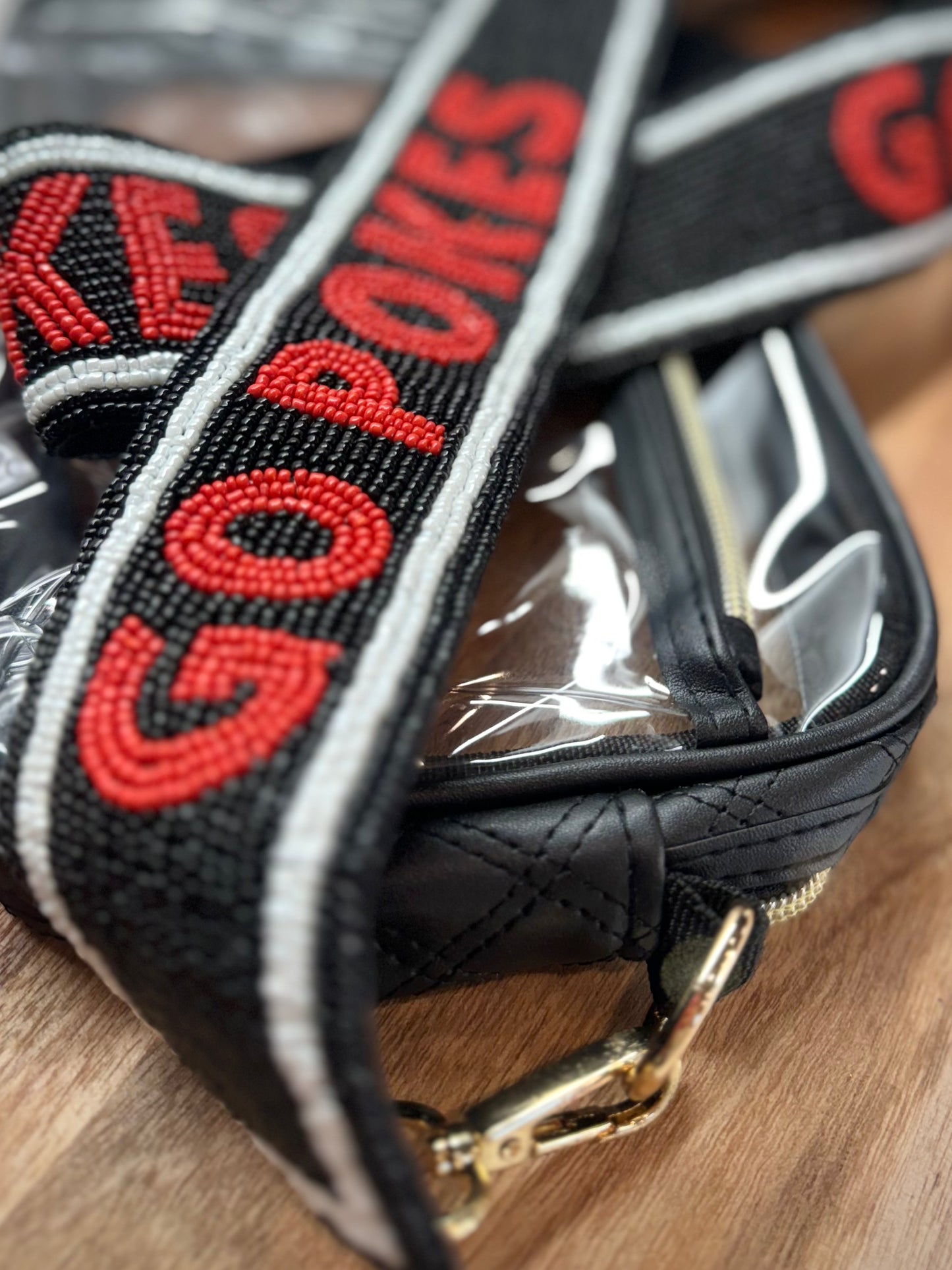 Go Pokes Beaded Purse Strap