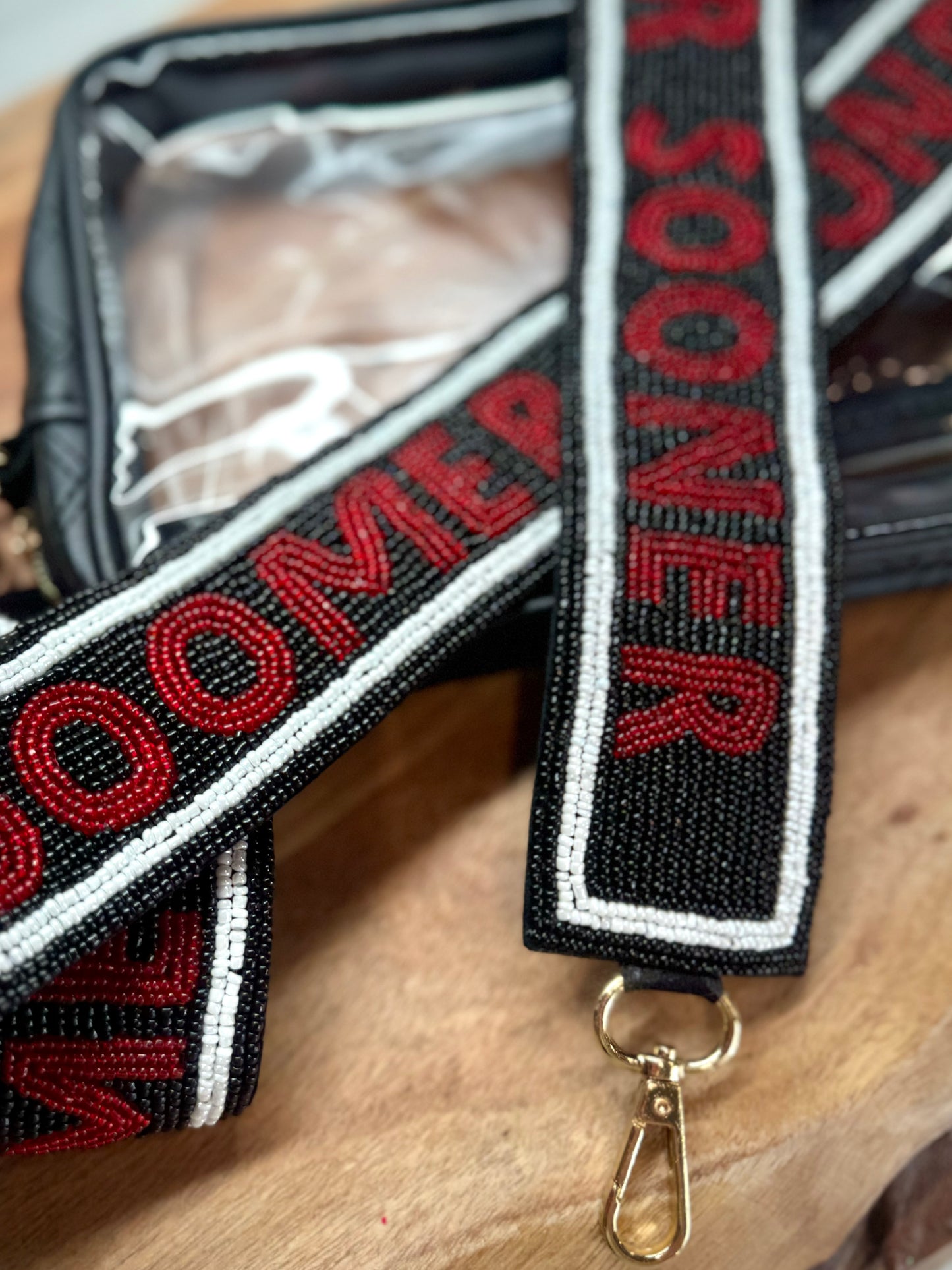Boomer Sooner Beaded Purse Strap