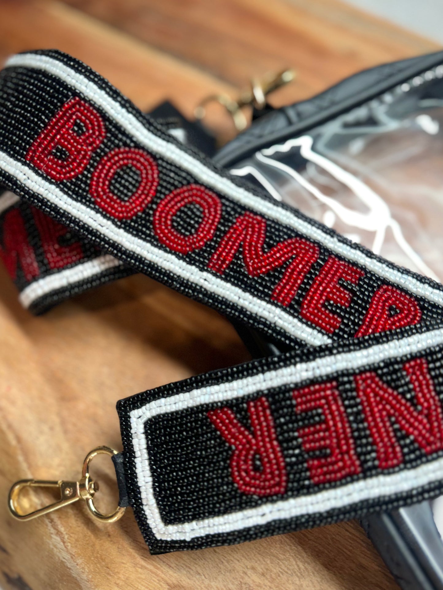 Boomer Sooner Beaded Purse Strap