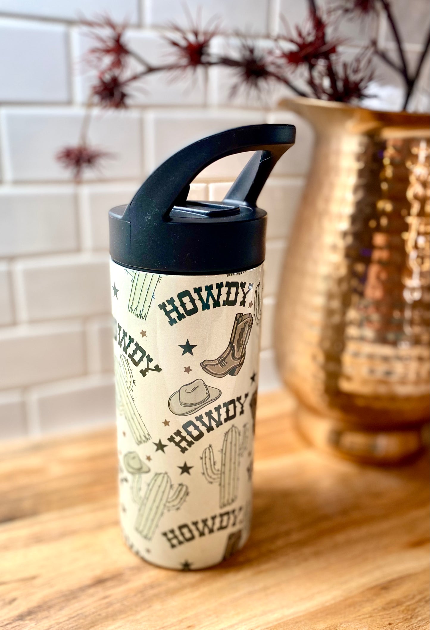 Howdy- Neutral Tumbler (Multi-Sizes Available)