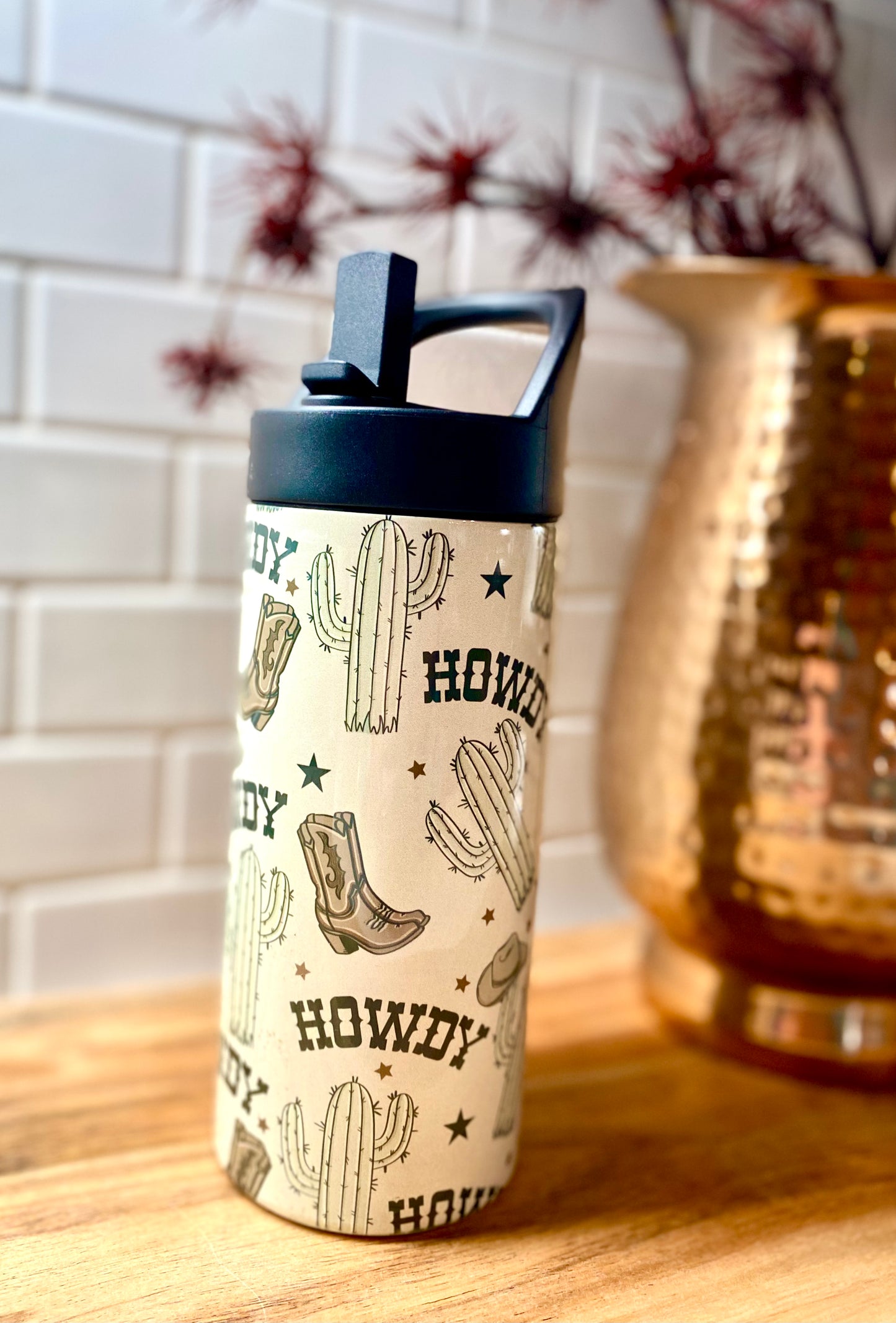 Howdy- Neutral Tumbler (Multi-Sizes Available)