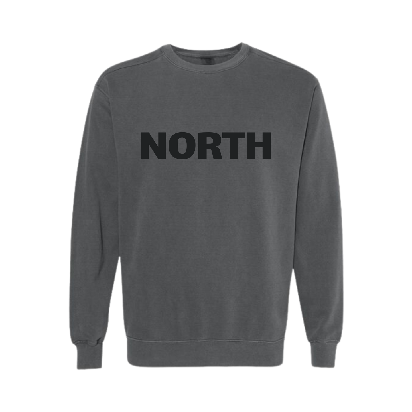 3D Puff North Letters Sweatshirt/Tee- Charcoal