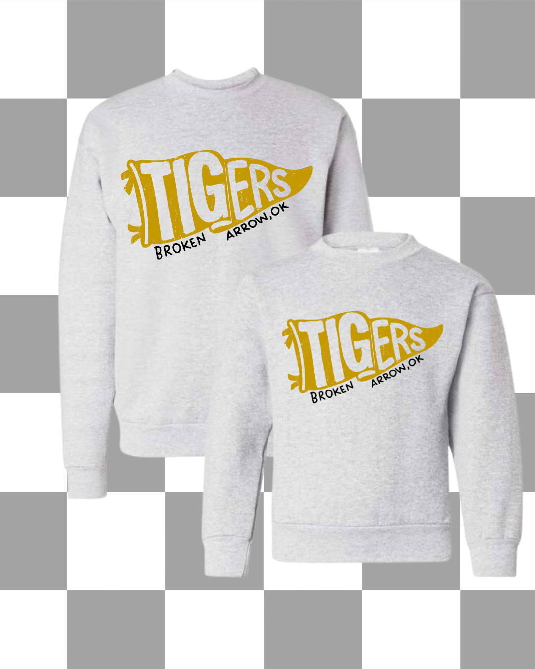 BA Tigers Sweatshirt (Adult, youth, toddler Sizes)