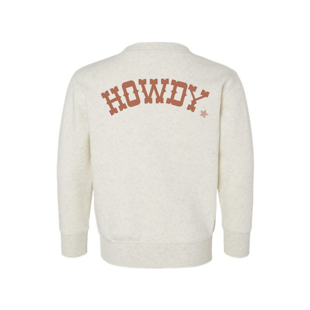 Dusty Pink Howdy Youth Sweatshirt