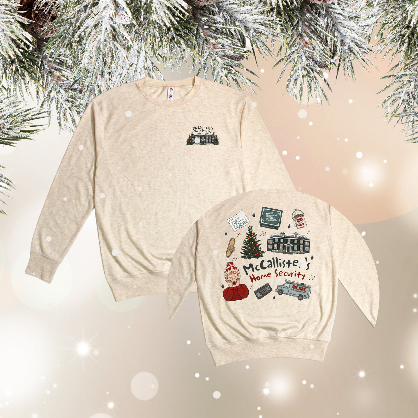 McCallister's Oatmeal Crewneck (Matching Sizes)