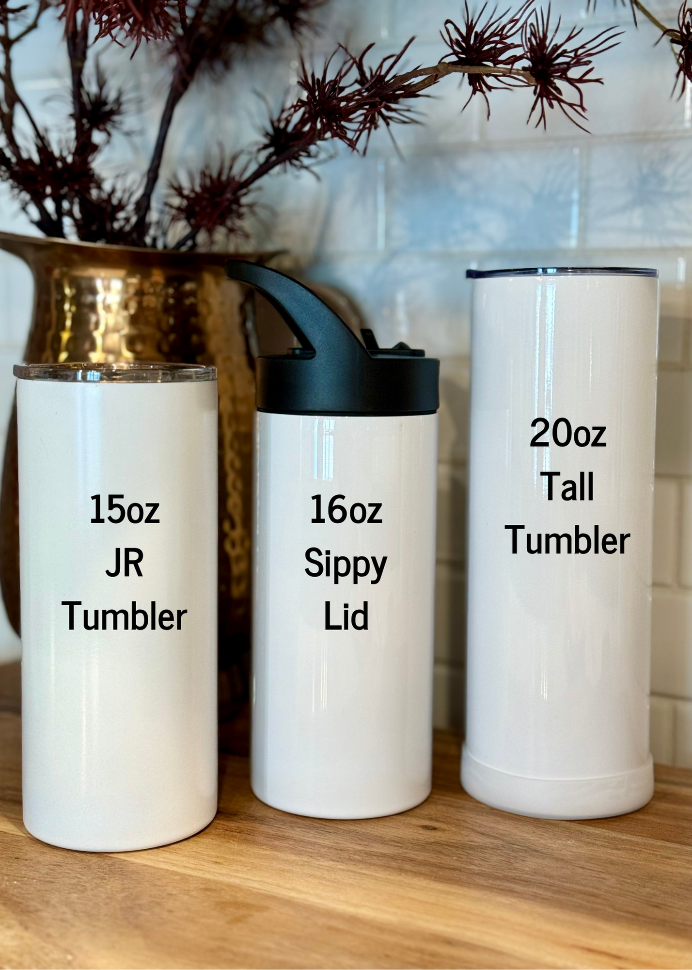 Girls Bow Siloughette Tumblers