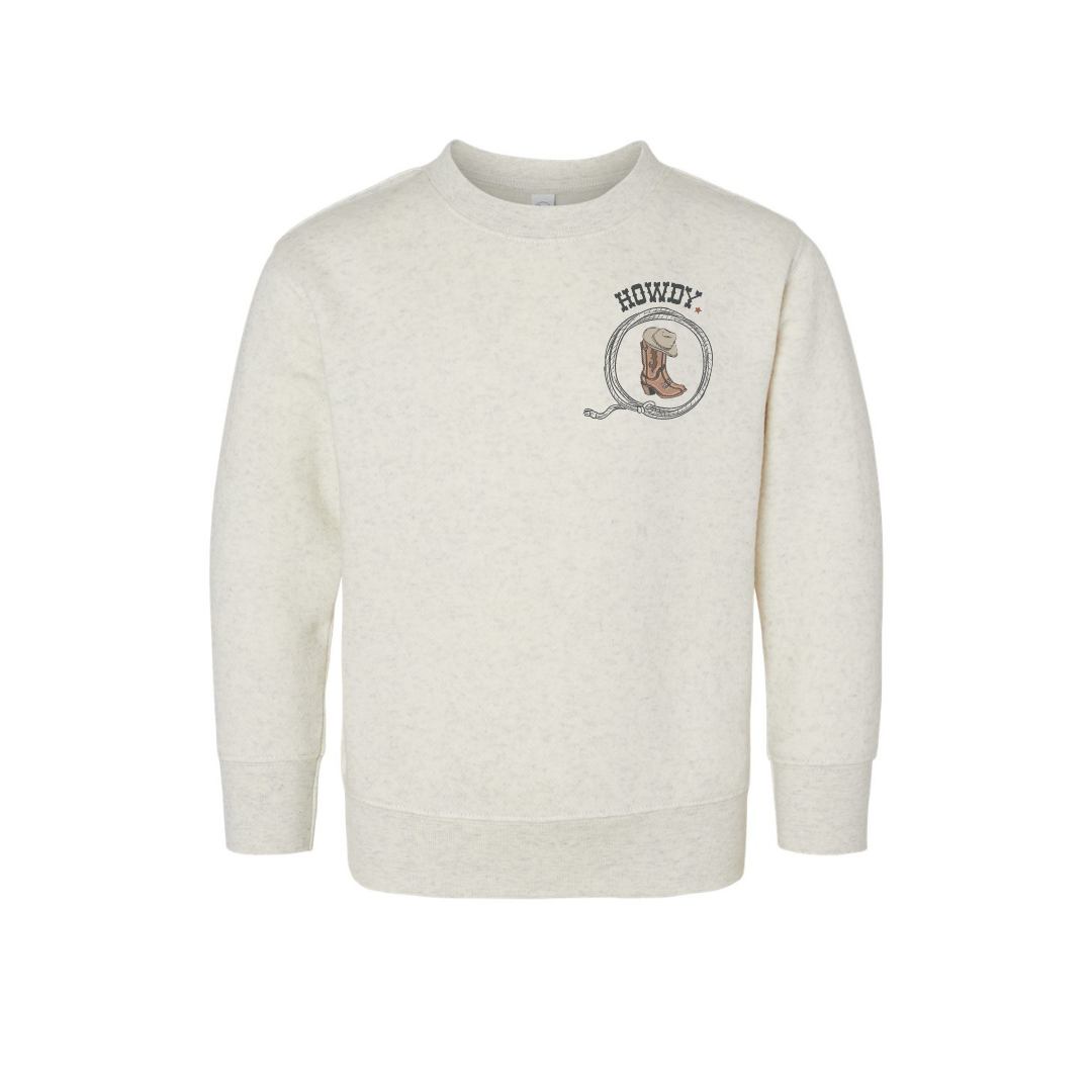 Neutral Howdy Youth Sweatshirt