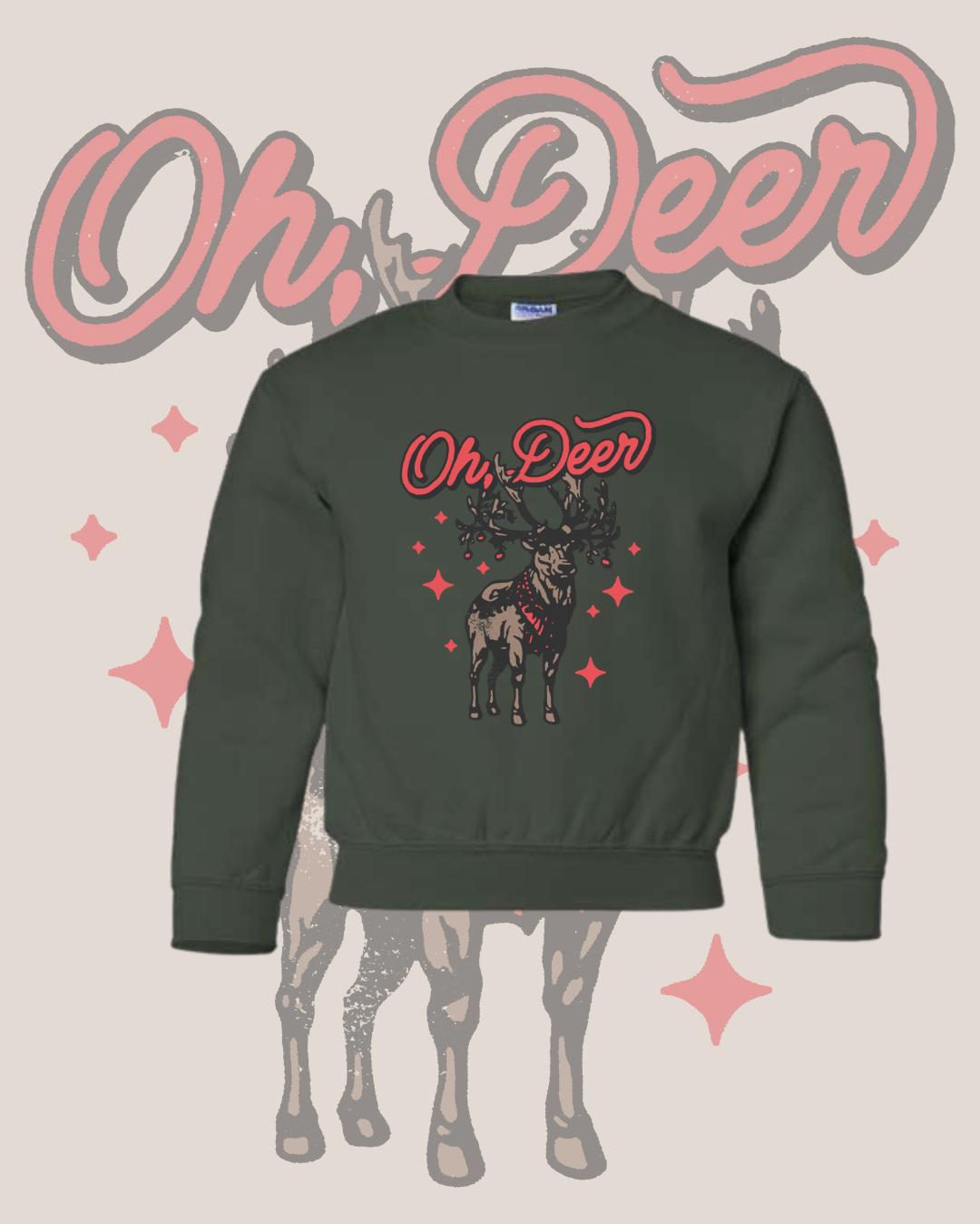 Oh Deer Christmas Sweatshirt (Youth/Adult)