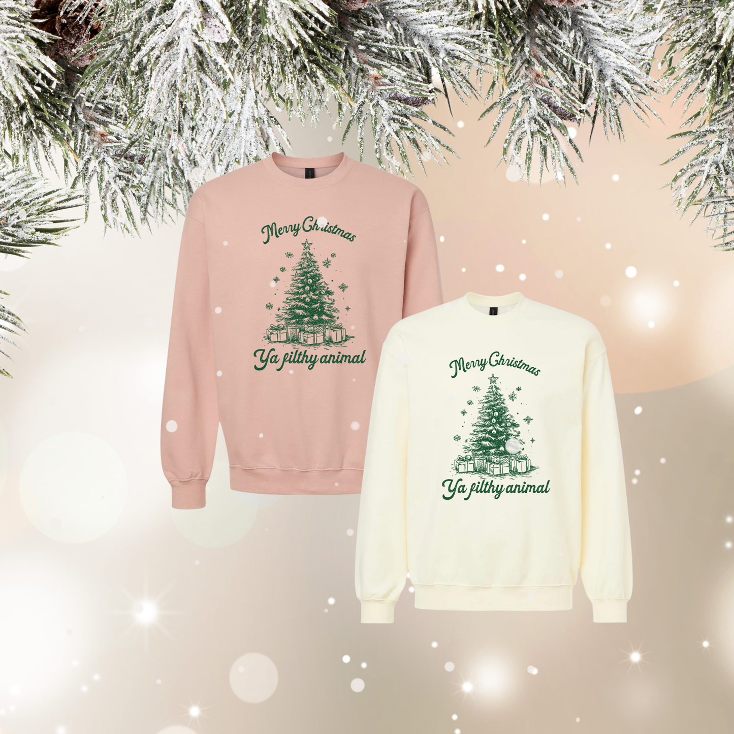 Filthy Animal Christmas Sweatshirt (2 Color Options)