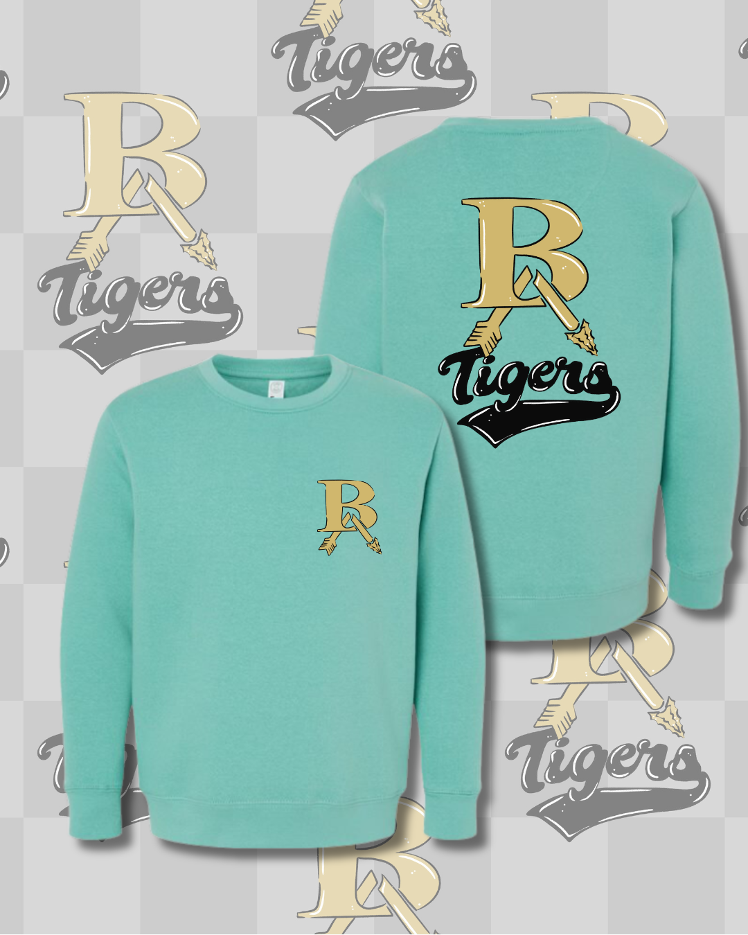 Retro Broken Arrow Tigers Sweatshirt Youth/Toddler Size (3 Colors Available)