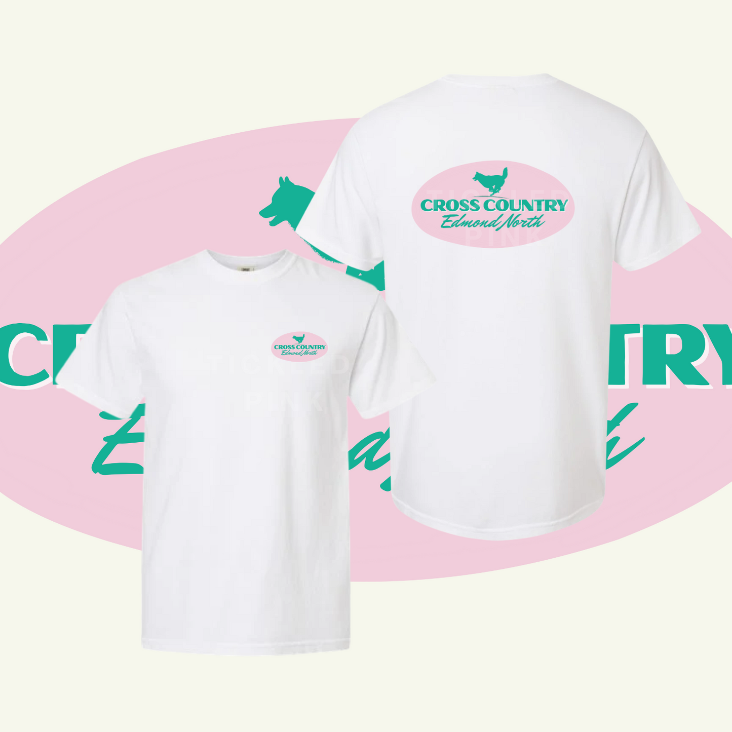 Cross Country Pink Design- White CC Tee