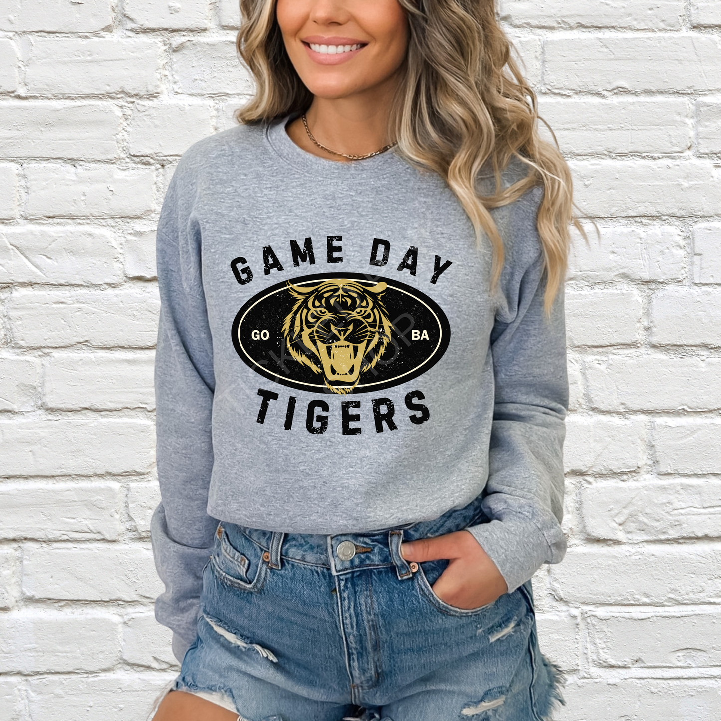 Game Day Tigers Sweatshirt-Gold & Orange Design (Youth & Adult)