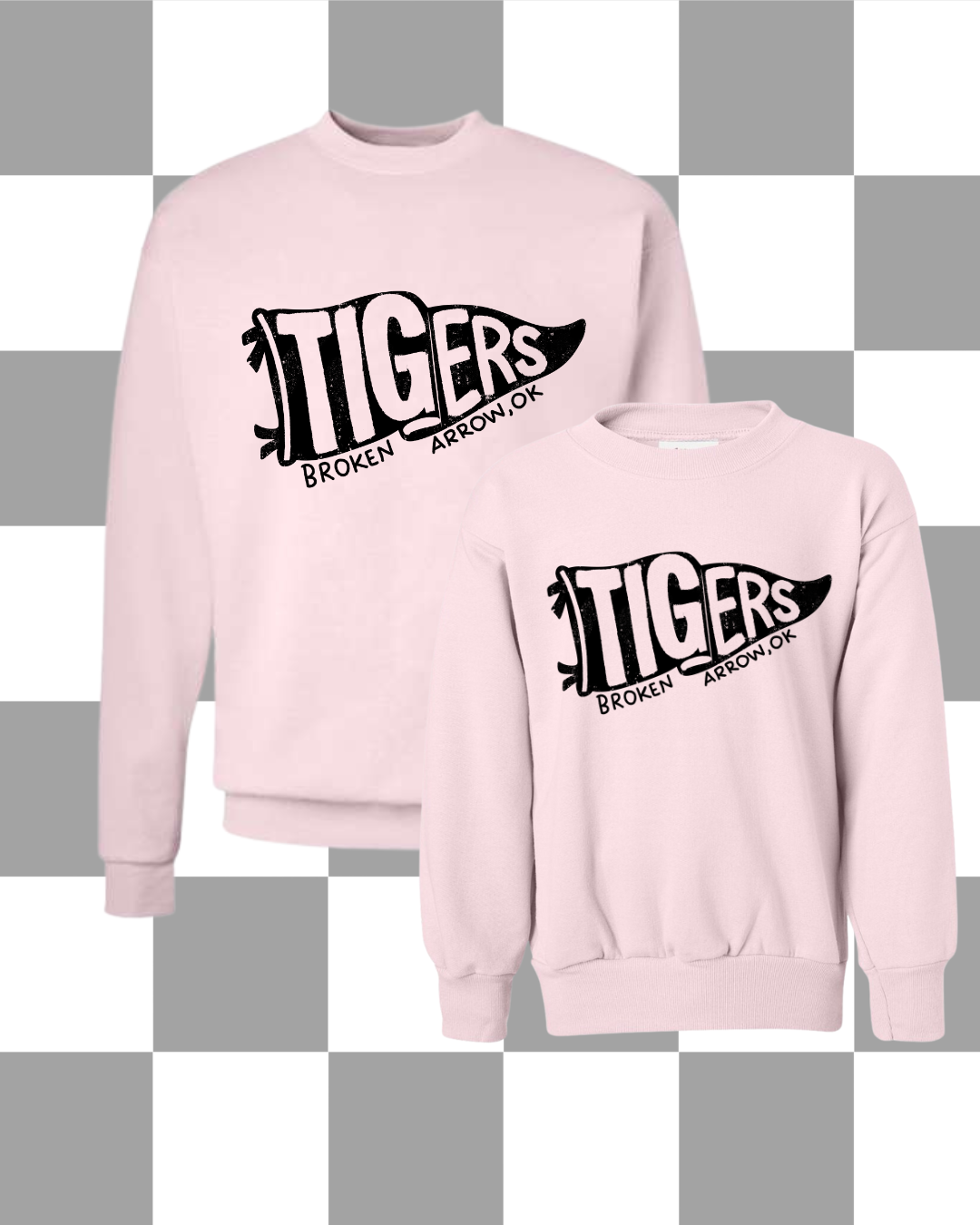 BA/Coweta Pink Tigers Sweatshirt (Adult, Youth Sizes)